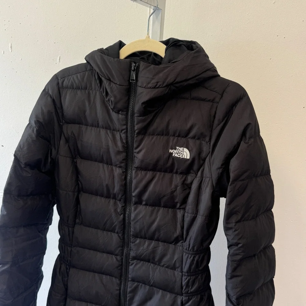 The North Face Gotham Down Parka Jacket Black 550 Fill Hooded Womens XS NF0A35BV